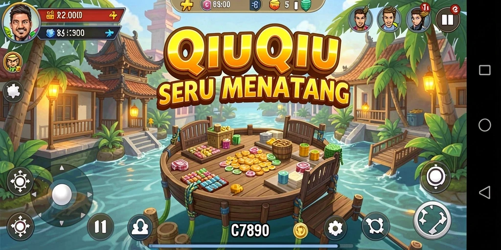 Tampilan menarik dari gameplay QiuQiu di C7890.