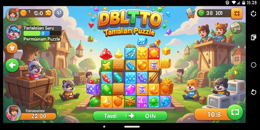 Tampilan gameplay DBLTOTO yang menarik dalam menyelesaikan teka-teki.
