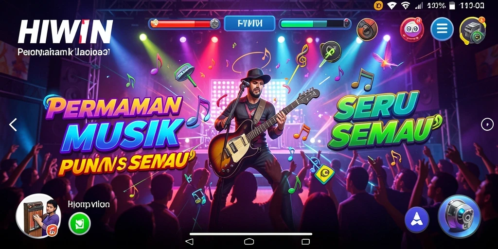 Tampilan gameplay HIWIN yang seru dan penuh warna.
