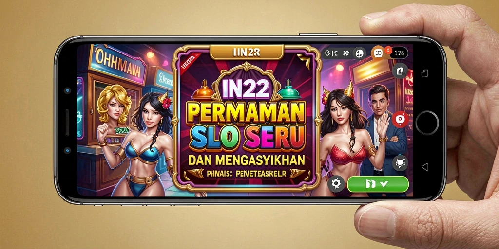 Screenshot permainan IN22 menunjukkan pengalaman Slot yang menegangkan dan penuh warna.