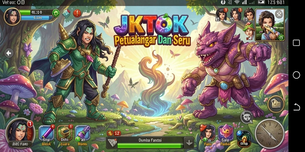 Tampilan gameplay JKTOK yang penuh petualangan dan tantangan.