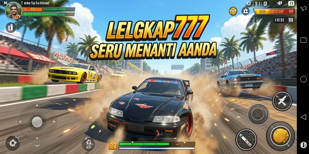 Tampilan gameplay LENGKAP777 yang mendebarkan dalam balapan.