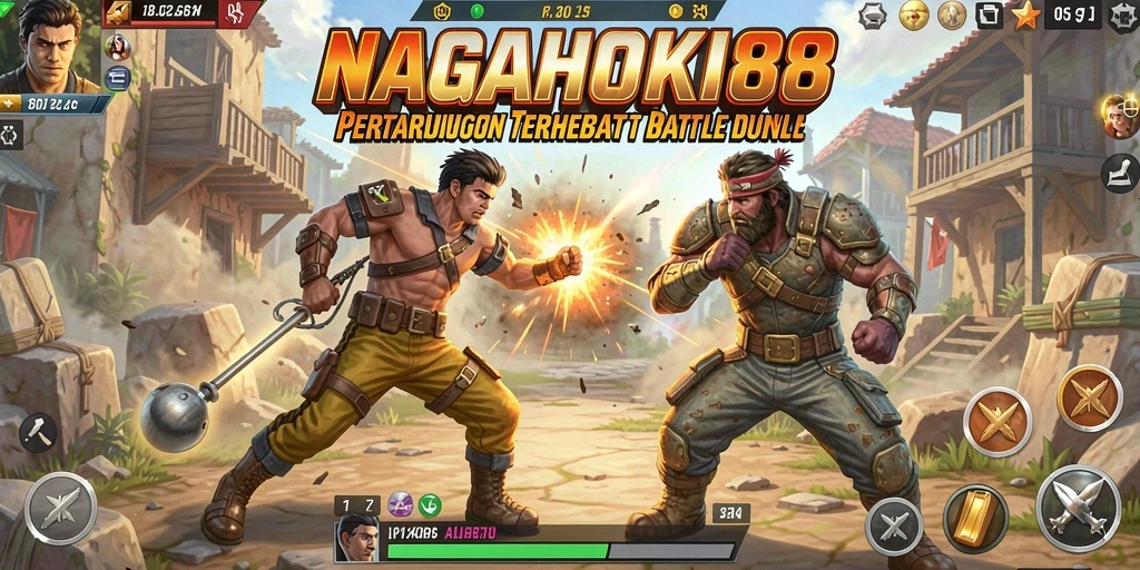 Tampilan gameplay seru NAGAHOKI88 dalam pertempuran Battle Royale.