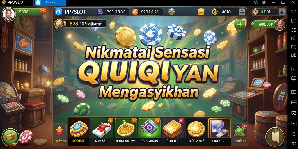 Screenshot gameplay QiuQiu yang penuh aksi dan strategi.