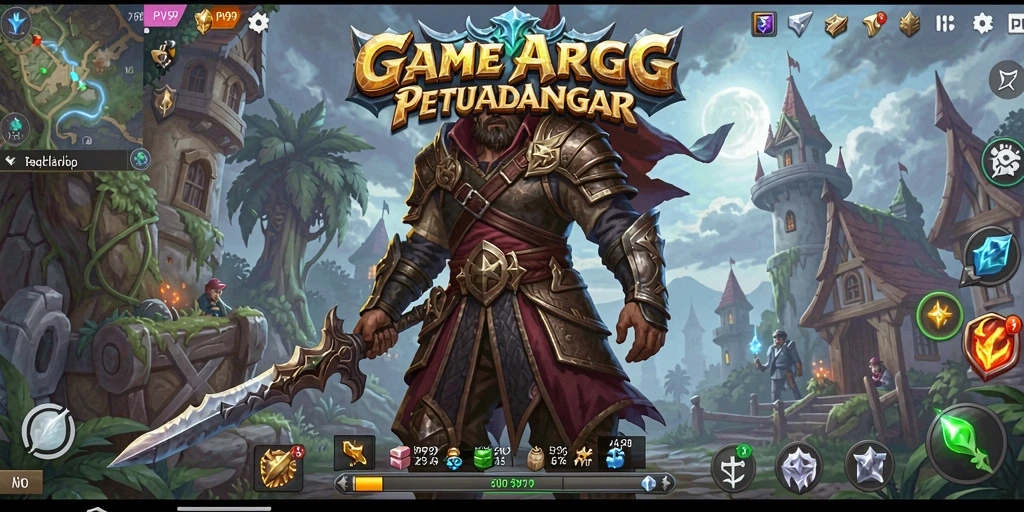 Tampilan aktivitas gameplay ARPG di PPV99 dengan karakter yang melawan monster.