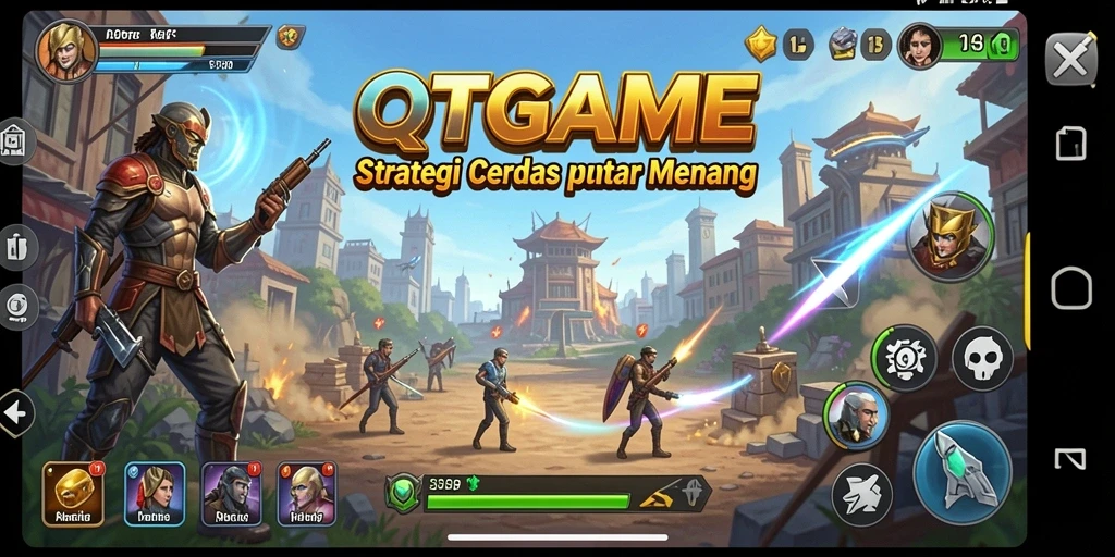 Tampilan gameplay QTGAME dengan strategi mendebarkan dan seru.