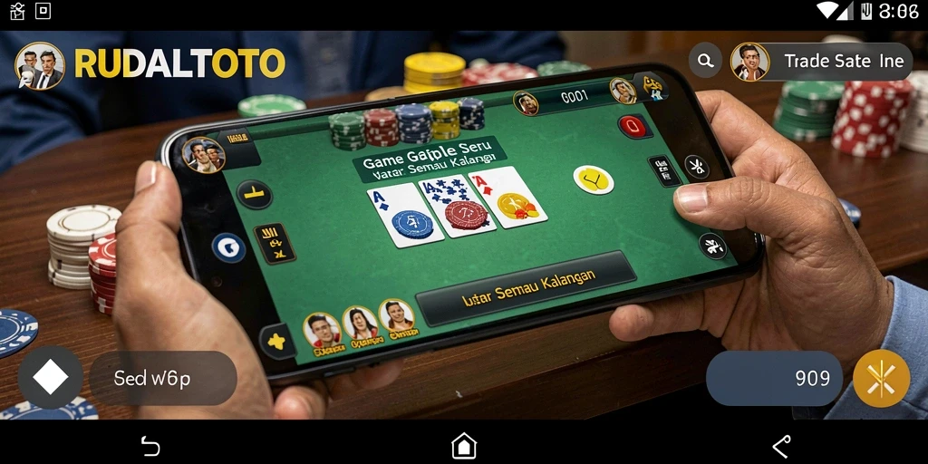 Tampilan gameplay RUDALTOTO yang menggembirakan dengan teman-teman.